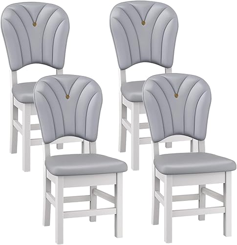 Miniatura 23 de Upholstered Leather Dining Room Chairs, Dining Chairs Set Kitchen Chair with Solid Wood Legs, Dining Room Side Chair for Bedroom, Vanity, Living