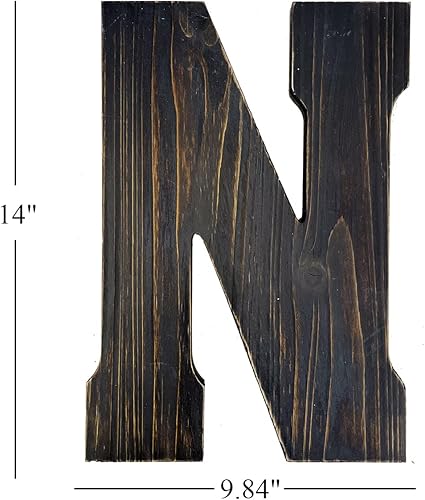 Miniatura 2 de Arte de pared con letras grandes para sala de estar, baño, dormitorio y decoración del hogar, letras rústicas de granja para apellidos familiares,