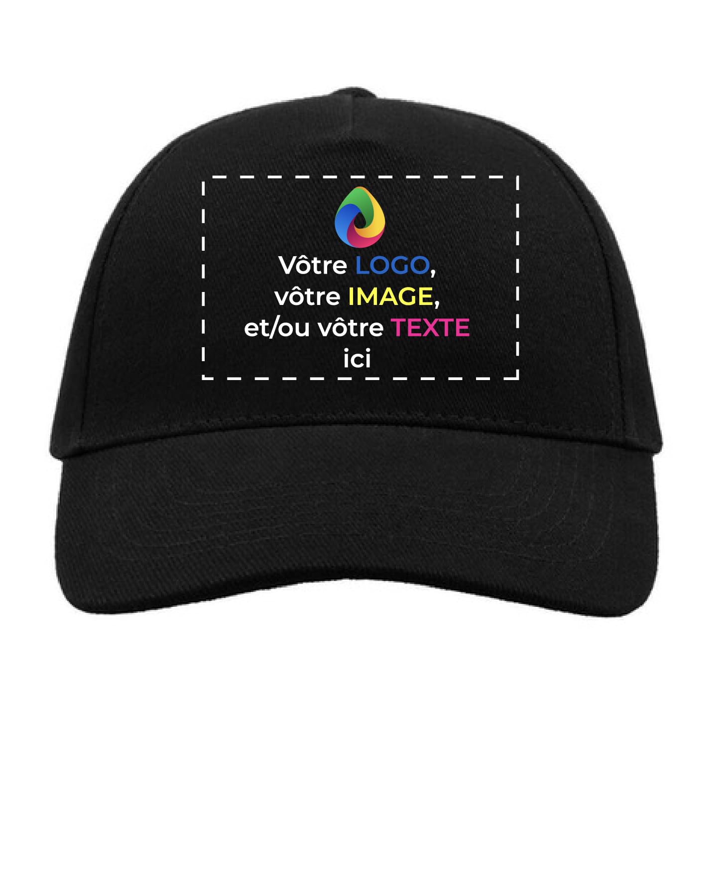 Teetaly - Casquette Personnalisée Unisexe avec Logo, Photo, Texte en 100% Coton, Taille Unique, Idéale pour Anniversaire, Événements d'entreprise, Usage Quotidien