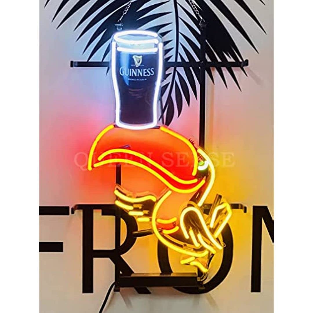 Prouten 20inx16in Guinness's Beer Toucan Neon Sign Light Lamp with