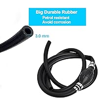 Vista 6 de Línea de combustible para barcos de 3/8 pulgadas 6 pies con bombilla de cebador, conjunto de línea de combustible trenzada de nailon 3/8" 10mm