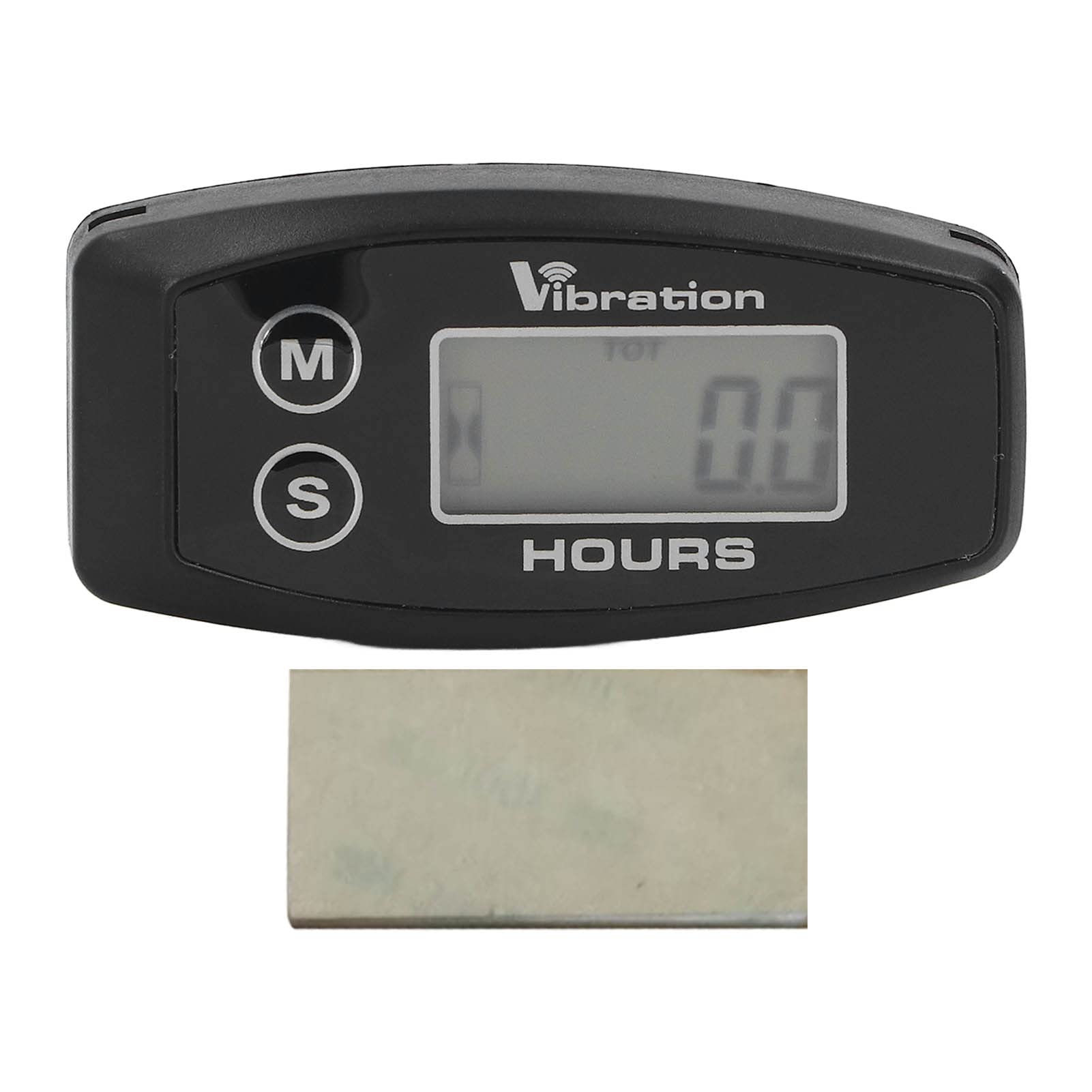 Contador de Horas Inalámbrico Temporizador de Trabajo de Activación de Vibración Digital para Motores y Generadores Marinos 9999.9h ABS