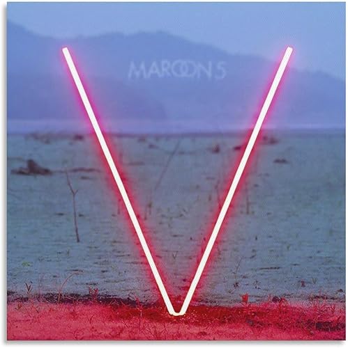 Miniatura 1 de DAXXIN Póster de lienzo granate de 5 V, pintura decorativa para pared, sala de estar, dormitorio, decoración, regalo, sin marco, estilo 12 x 12