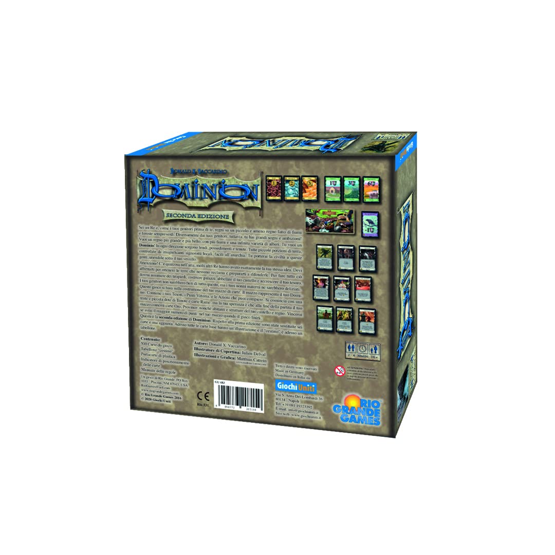 Giochi Uniti - Dominion narodziło się królestwo, nie kolekcjonerska gra karciana, wydanie włoskie, GU740, wersja bieżąca