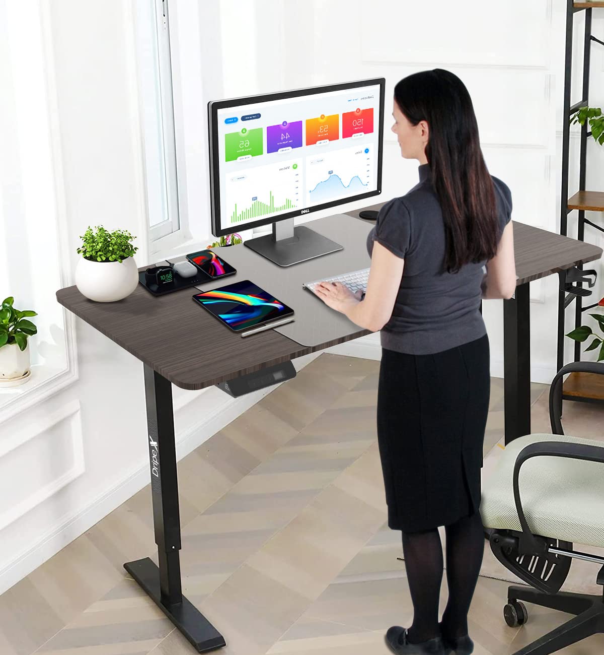 Standing Desk Adjustable Height Table, 55x24 Inches Electric Sit Stand