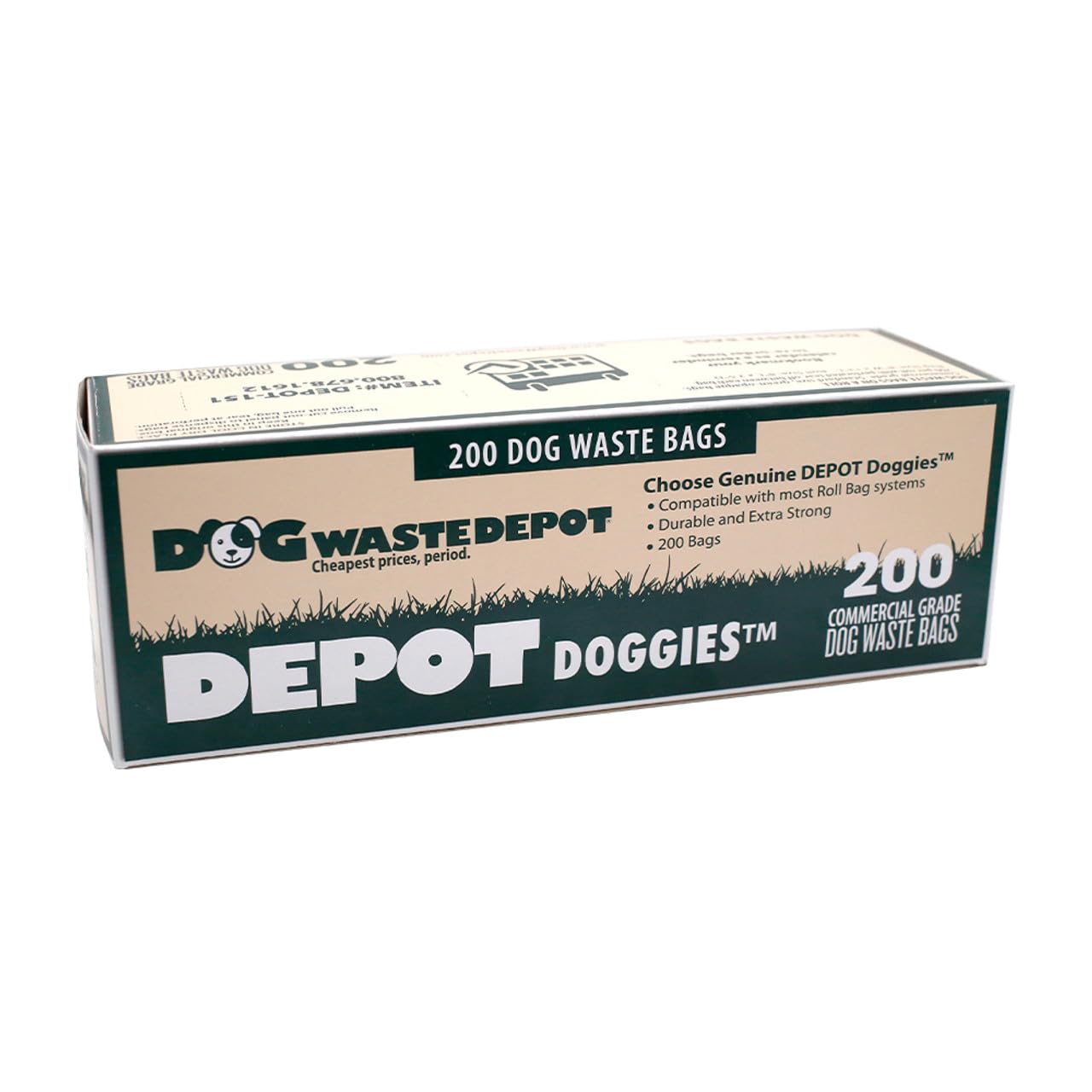 Dog Waste Depot® Lot de 2 000 sacs à déjections canines 50 % plus épais et compatibles avec le distributeur de sacs pour chien « House » (10 rouleaux de 200 sacs)