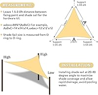 Vista 6 de Shade&Beyond - Parasol triangular para patio, césped, jardín, pérgola, Arena