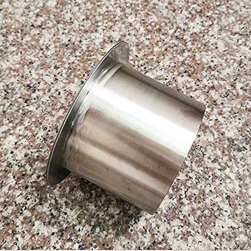 Image of Drop-in Trash Chute - 304 Stainless Steel Round Built-in Countertop Waste Trash Chute Grommet, Brushed Finish