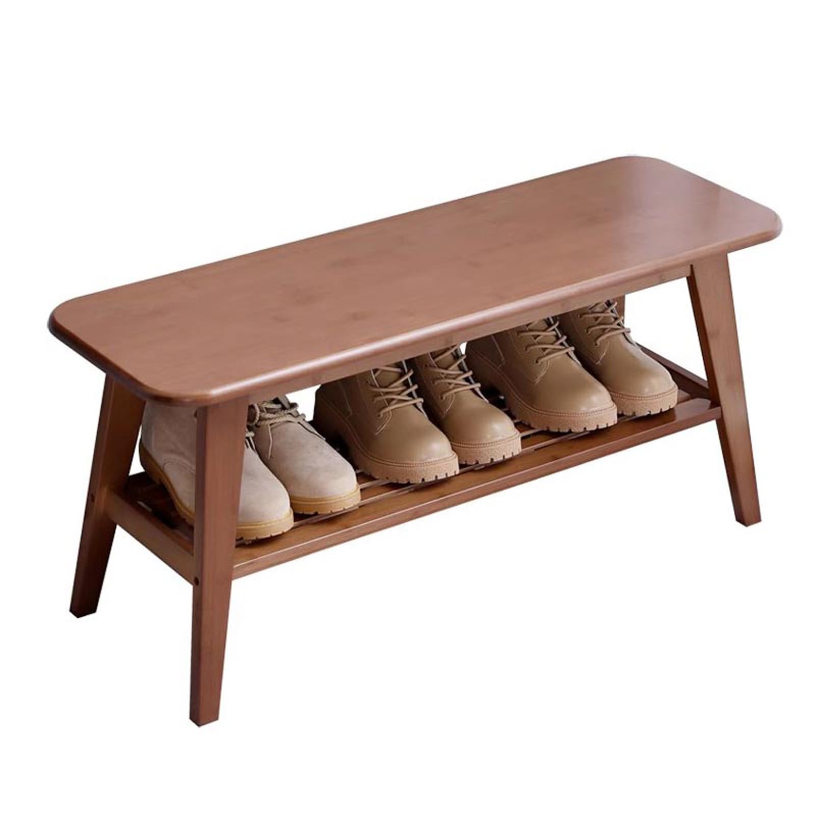 Étagère à chaussures à 2 niveaux en bois avec siège de 60cm pour libérer de l'espace