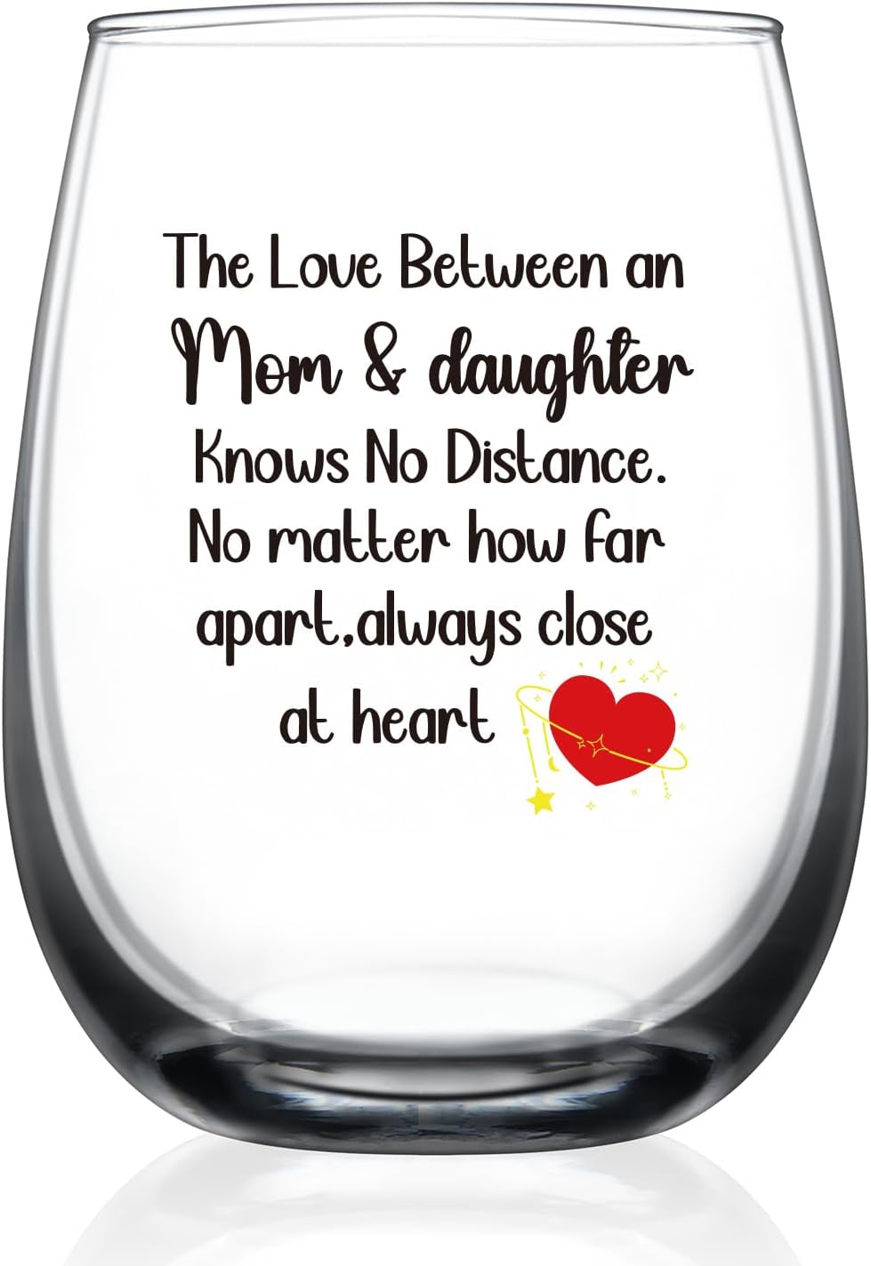 Gifts for Mom from Daughter,Christmas,Mothers Day,Birthday Gifts for Moms,The Love Between an Mom & Daughter 15 Oz Wine Glass