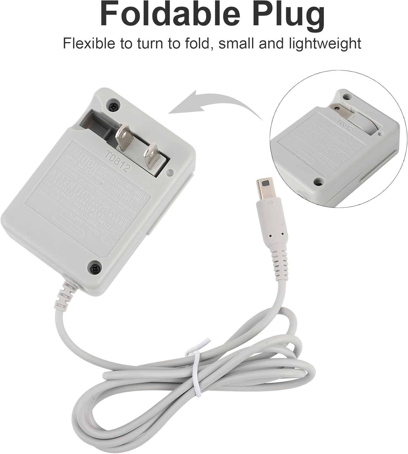 DSi Charger Kit, DSi Stylus Pen and Power Adapter Compatible with Nintendo DSi XL 100-240V Wall Plug Adapter, with 3 Stylus 5