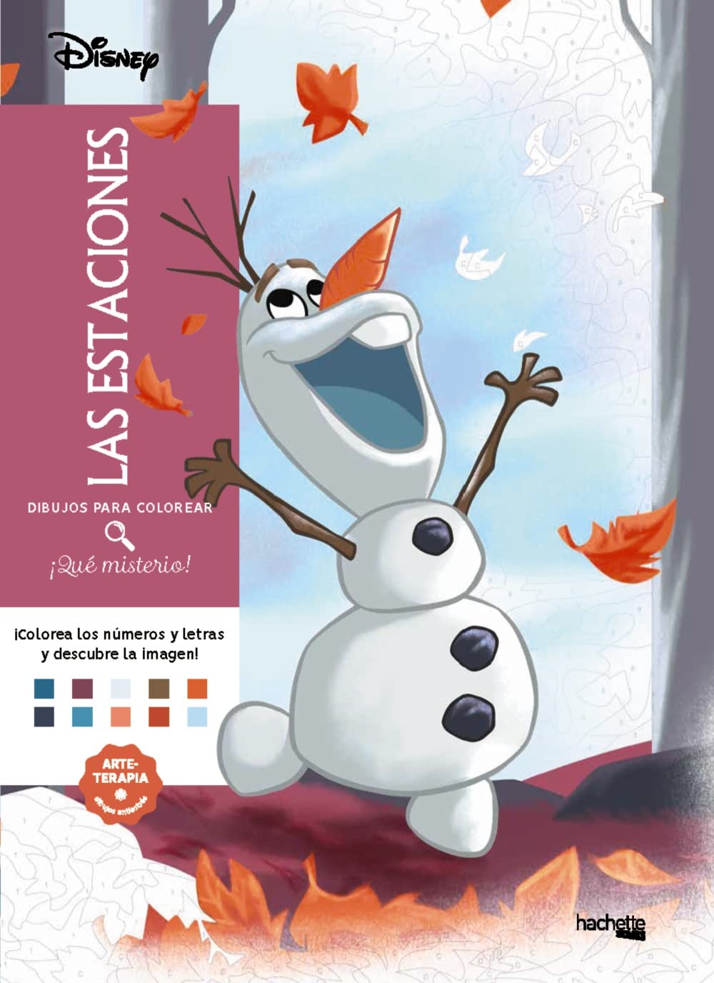 Dibujos para colorear. ¡Qué misterio! Las estaciones (Hachette HEROES - DISNEY - Arteterapia)