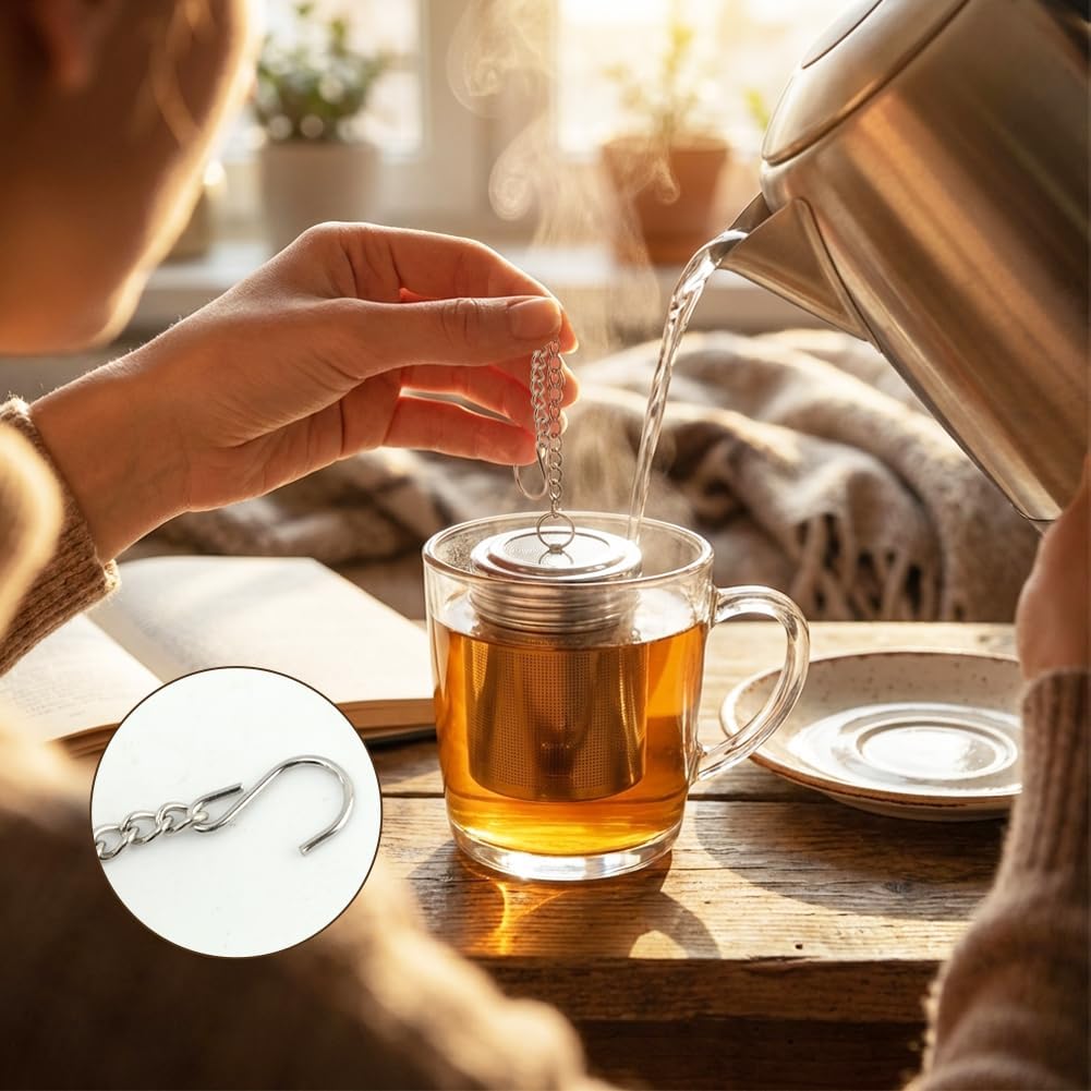 2 Pack Tea Infuser, 304 Stainless Steel Tea Strainer for Loose Leaf Tea