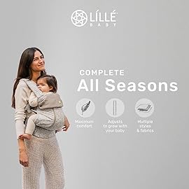 LLLbaby Complete All Seasons Ergonomic 6-in-1 Baby Carrier Infant to Toddler with Lumbar Support (7-45 Pounds), 360 Degree Baby Wearing & Multi-Position, Inward & Outward Facing (Coastal Sands)