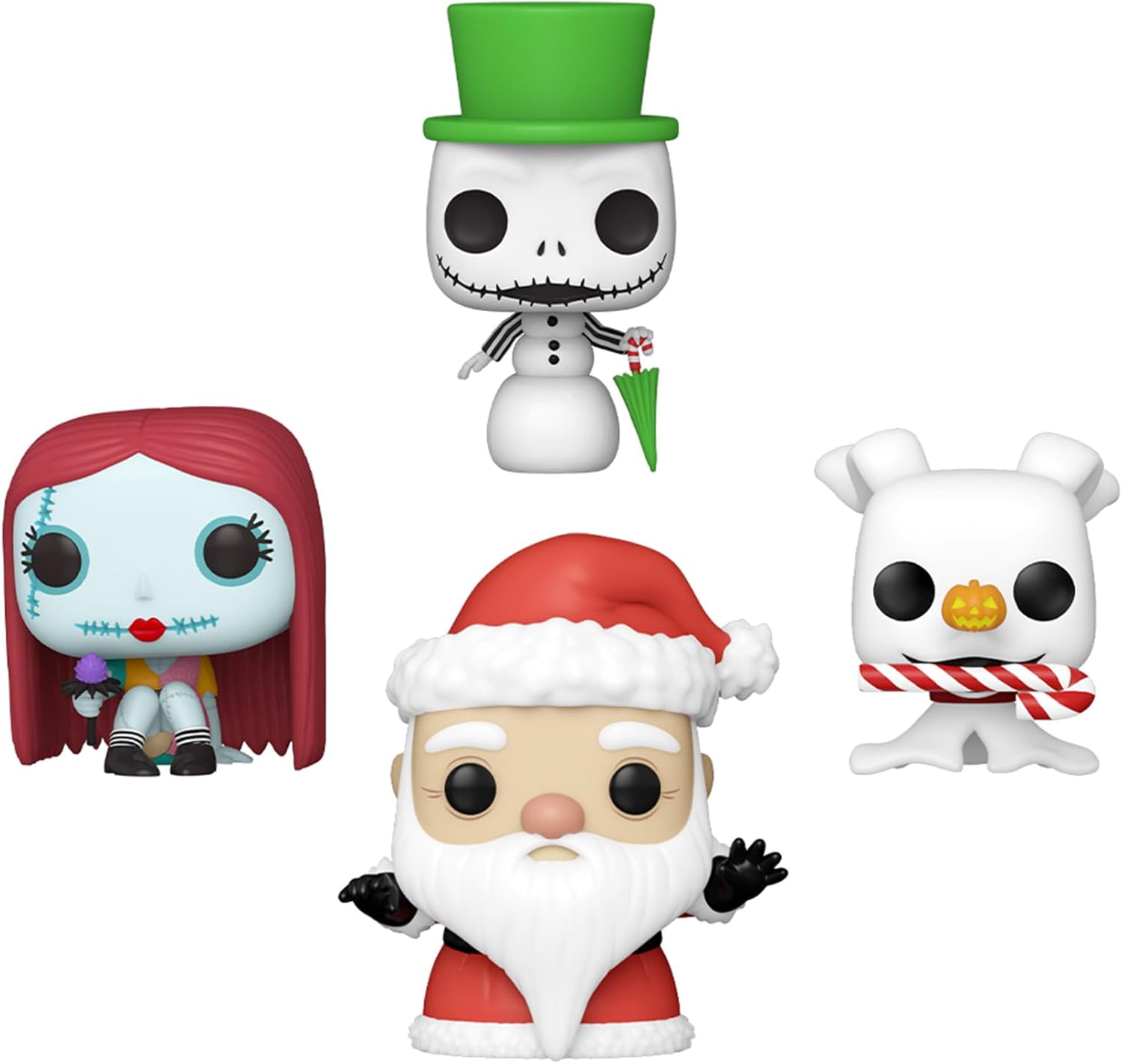 Funko Pocket POP! Disney The Nightmare Before Christmas - Jack Skellington - Tree Holiday Box 4 Pieces - Keychain - Collectable Vinyl Mini Figure Novelty Keyring - Stocking Filler - Gift Idea
