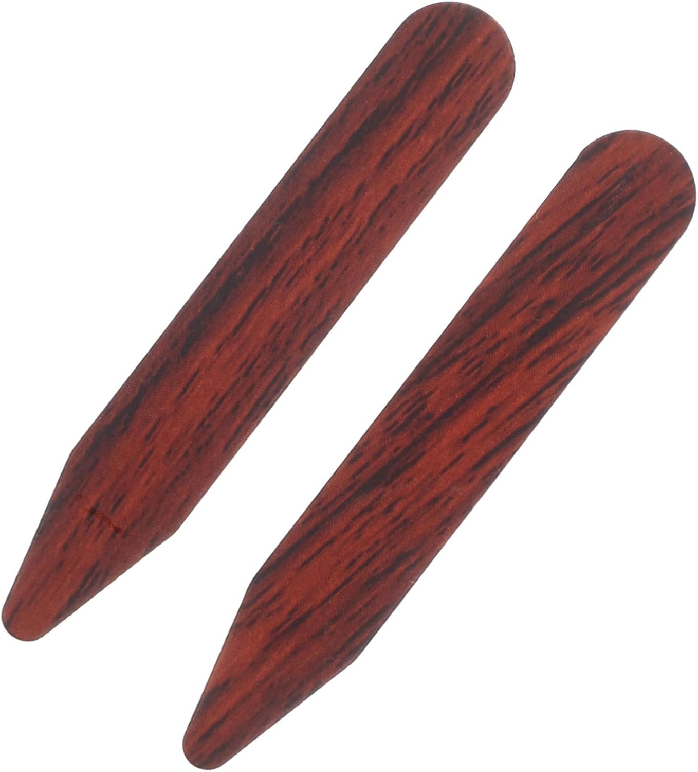 BESPORTBLE 2pcs Wood Grain Collar Stays for Dress Shirts 60mm Insert