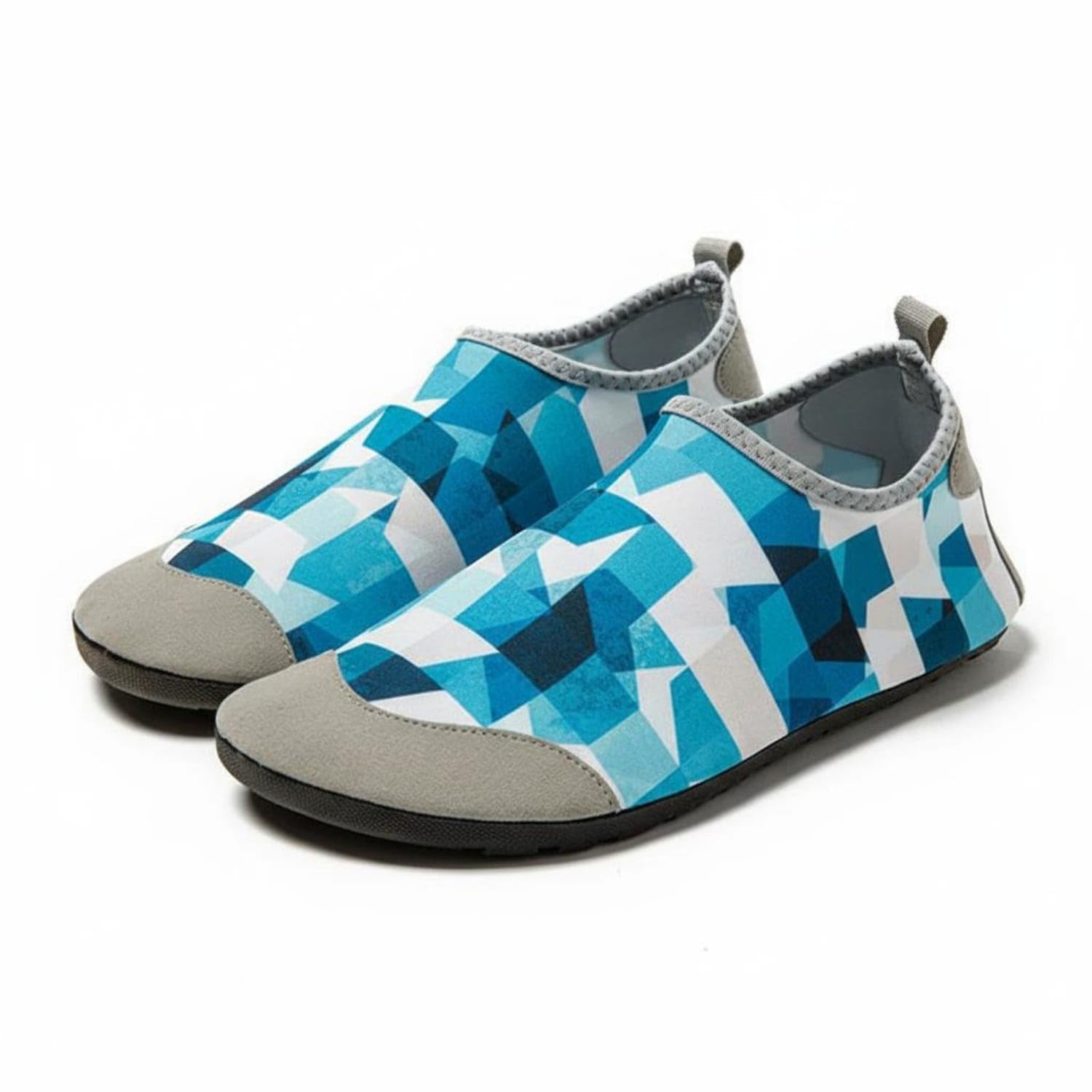Breathable Quick-Dry Wading Shoes Foldable Non-Slip Beach Shoes Quick-Dry Water Socks for Men, Women, Kids, Snorkeling, 41-42, Blue Irregular-image-14