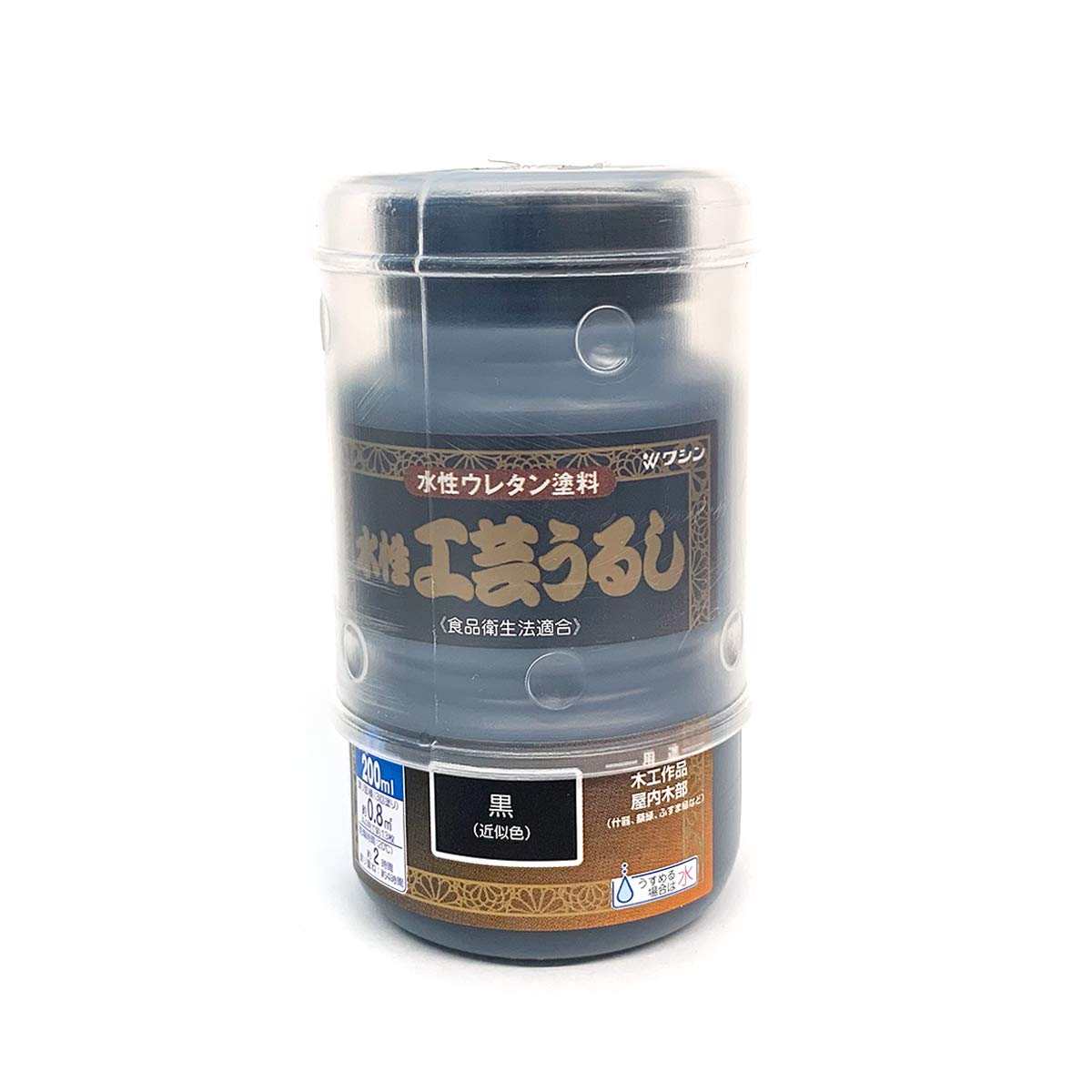 Amazon | 水性工芸うるし 200ml 黒 | 塗料缶・ペンキ