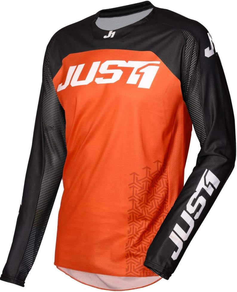 Just 1 J-Force Terra Off-Road MX Motorcycle Racing Jersey (Terra Black/Orange, X-Small)
