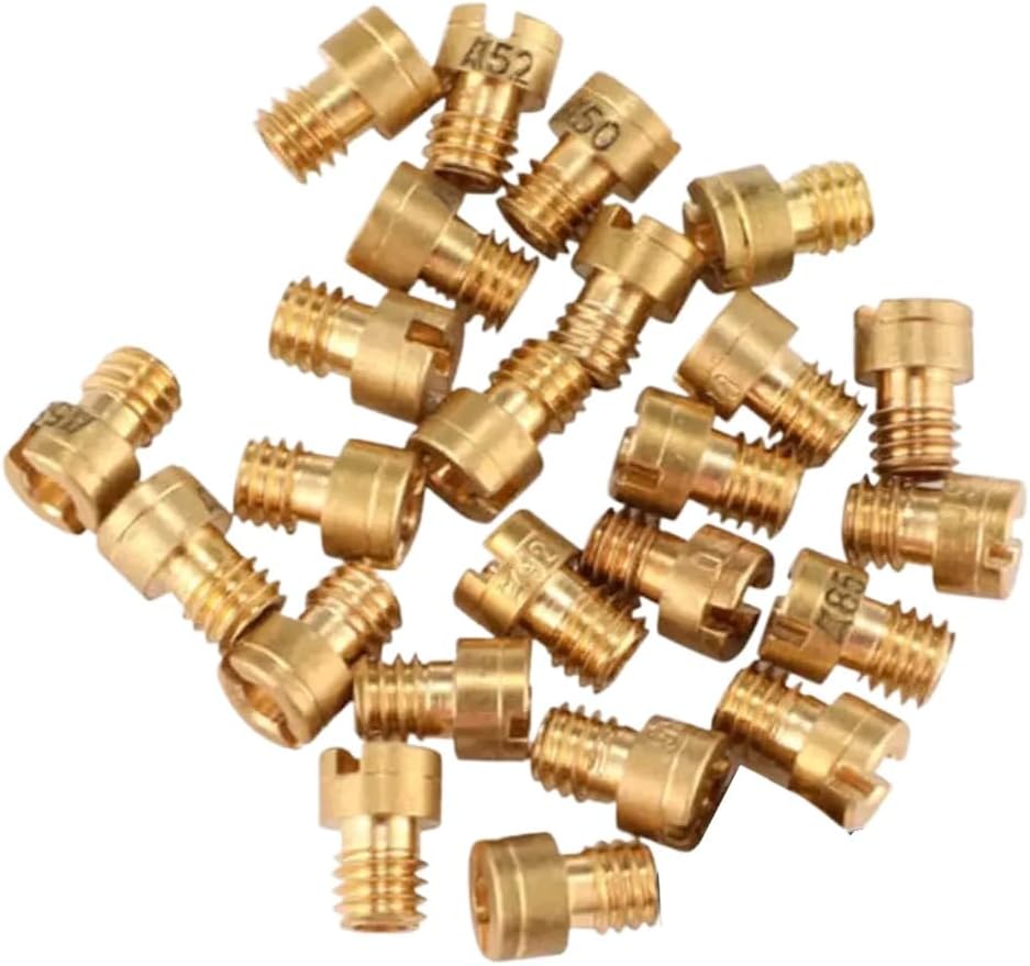 25Pcs Main 55-115 M6 Compatible with Carburetors 6mm Main Jets Set Replacement Injector Nozzle Aftermarket Accessory