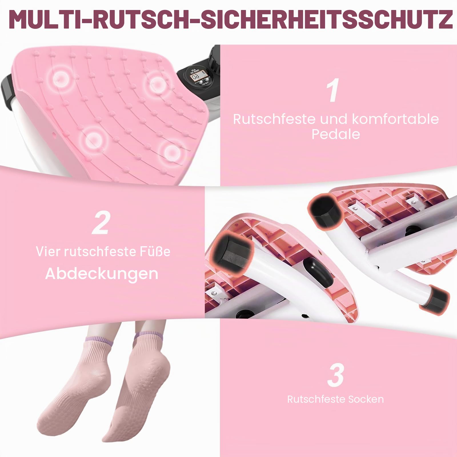Twist Waist Disc Board mit Schrittzähler & Kordelzug, Twist Fit Drehscheibe Tragkraft 120 kg, Heimsportgerät für Gewichtsverlust, Bauchmuskeltraining, Gleichgewichtstraining, Fußmassage
