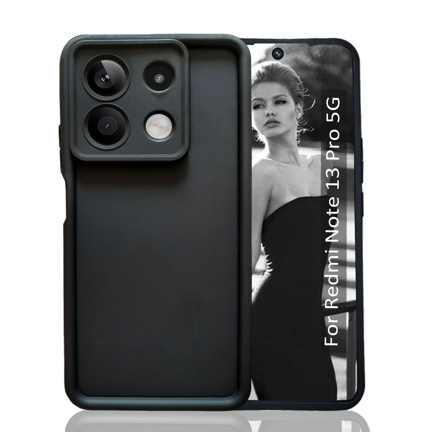 KC Back Cover for Mi Redmi Note 13 Pro 5G, Shockproof Soft Bumper Silicone Case with Camera Protection (Black) KC Back Cover for Mi Redmi Note 13 Pro 5G, Shockproof Soft Bumper Silicone Case with Camera Protection (Black)