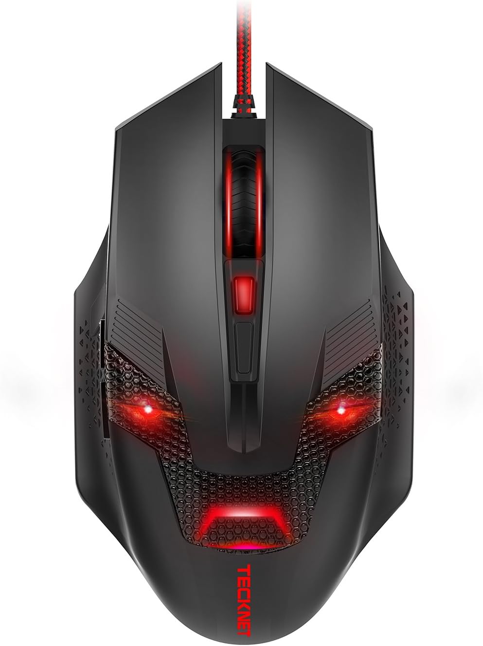 Wired Gaming Mouse - 8000 DPI with 6 Adjustable Levels,6 Programmable Buttons & 6 Chroma RGB Backlit,Ergonomic Mice for PC/Mac/Laptop - Red