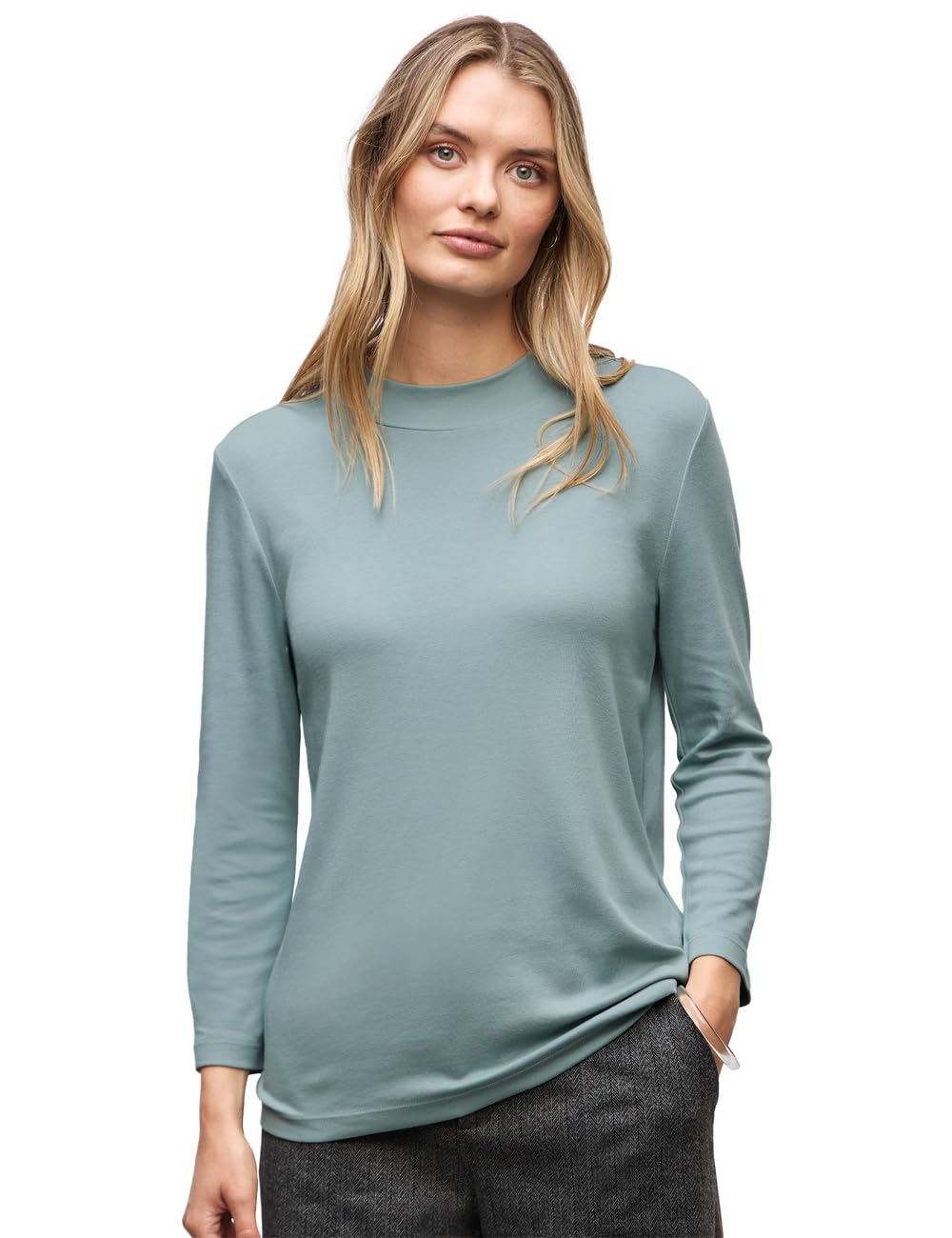Damen Basic Turtleneck Shirt