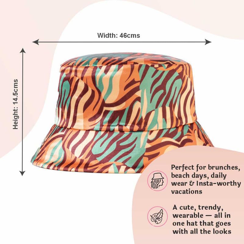 Image of Hair Drama Co. Crochet Bucket Hat for Women | Comfy & Casual Knit Handmade Foldable Floppy Hat | Summer Crochet Bucket Cap for Women & Girls