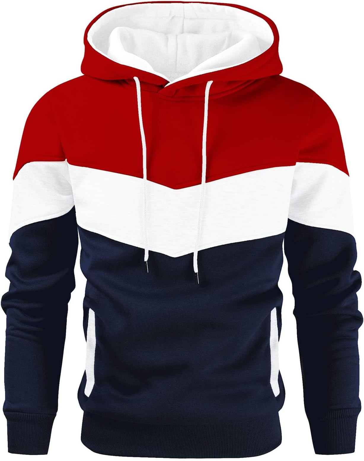 adidas red white blue hoodie