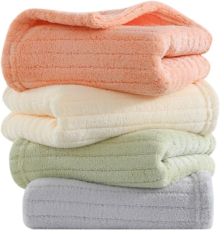 JSEIAJB Coral Velvet Towels and Household Towels Absorb Water and are Not Easy to Shed Hair Solid Color Throughout The Year