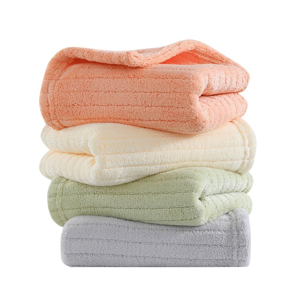 Serviette en velours corail unie absorbante pour toute l'année