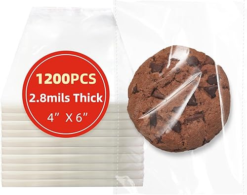Miniatura 8 de 600 bolsas de celofán autosellantes de 4 x 4 pulgadas, bolsas transparentes para galletas, bolsa de celofán resellable para embalaje de regalos
