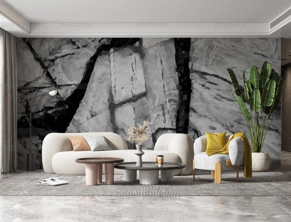 Papier peint intissé abstract marble au fini luxueux pour sublimer la décoration murale du salon