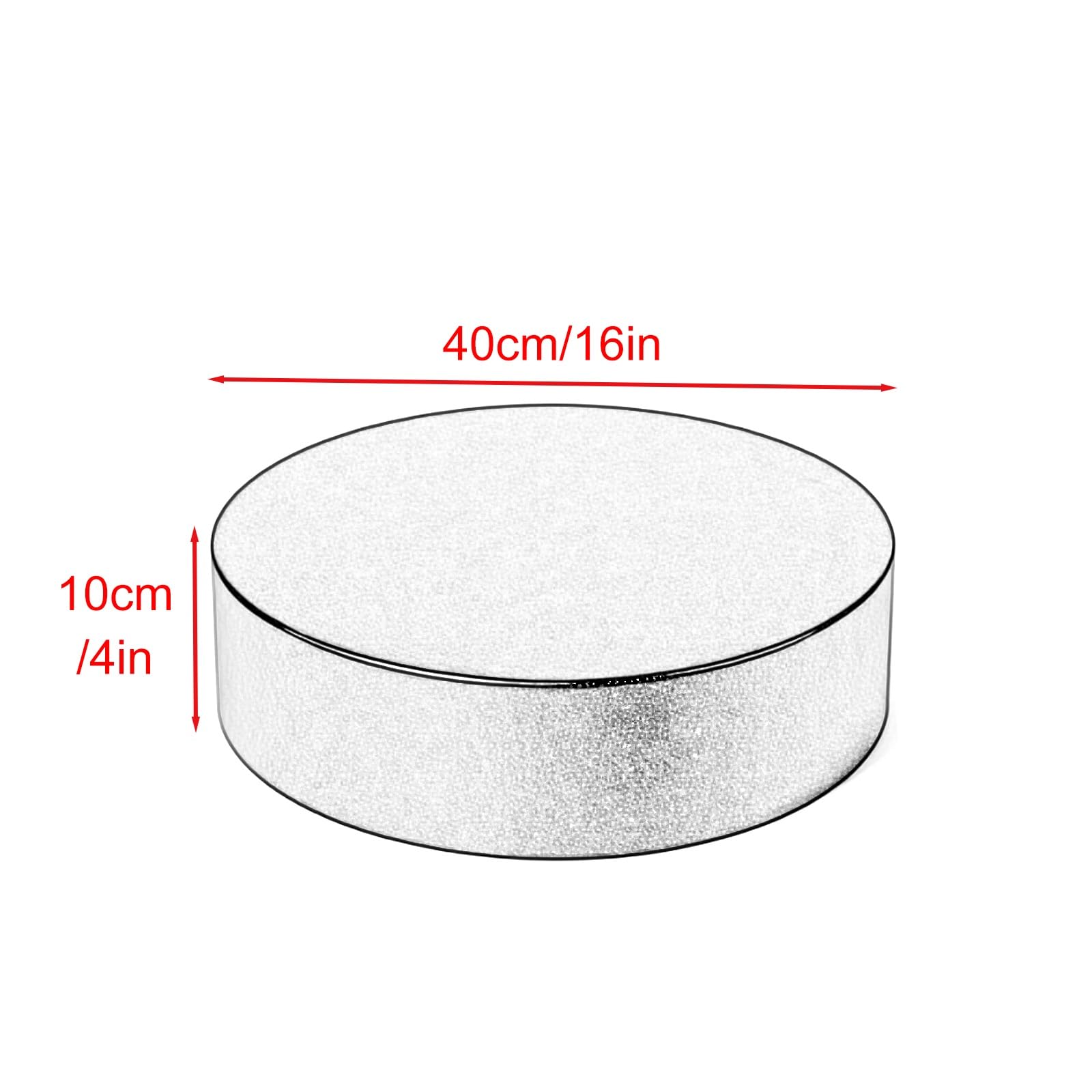 Runde Tragbare Bühnenpodest, Bühnenplattform für Kinder, Hochdichte Platte, Mindesttragfähigkeit 150 Kg für Bands, Schulen, Hochzeiten, Schlagzeug, Konzerte(White,40x10cm/16x4in)