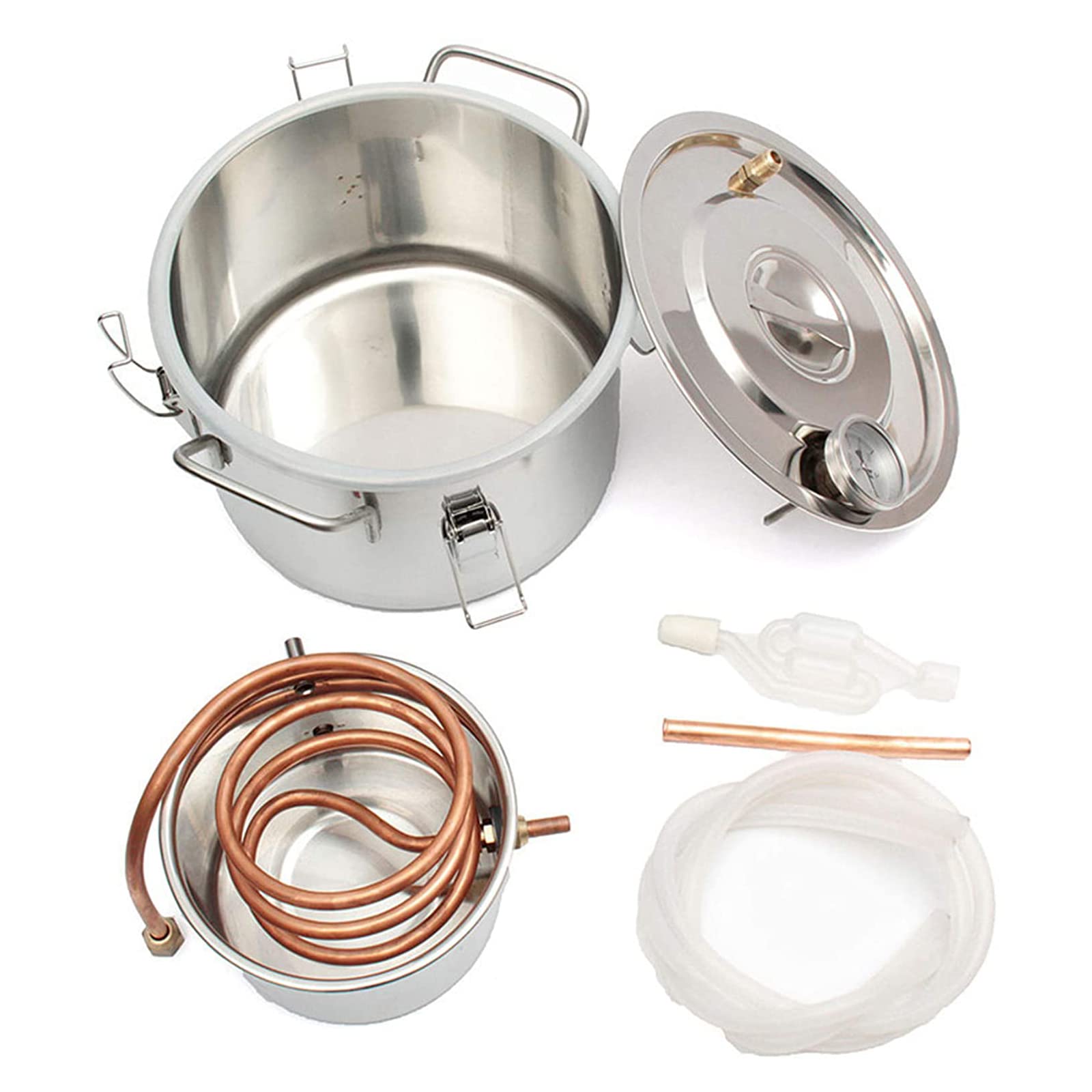 ANZAGA Kit de destilación, Equipo de destilación para el hogar Aceite Esencial de Bricolaje de Hierbas, Plantas y Flores,6 l/1.5 GAL