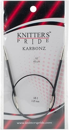 Miniatura 1 de Knitter's Pride Agujas circulares fijas Karbonz de 3/0.128 in, 16"