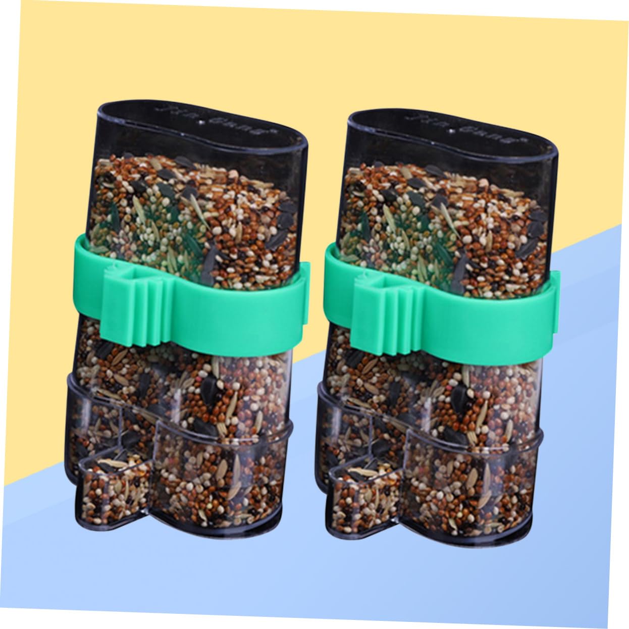 Yardwe 3 Set Di Mangiatoie Automatiche Per Uccelli Bottiglie Di Plastica Per Bere Per Pappagalli Parrocchetti Calopsitte Design Semplice 2 Pezzi * 3