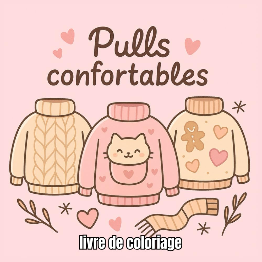 Pulls confortables livre de coloriage: Un livre de coloriage doux et chaleureux rempli de pulls mignons, cosy et parfaits pour se détendre.