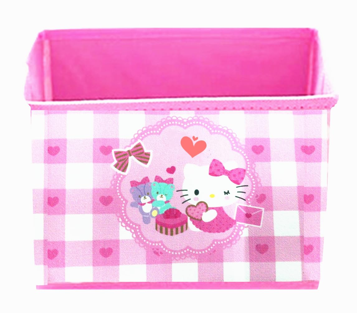 Sponsored Ad - Kerr's Choice Cute Desk Box for Girls - Kawaii Storage Box, Foldable Baskets | Office Desk Room Decoration