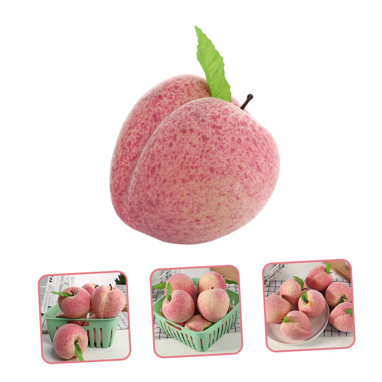 MAGICLULU 3 Set Di Decorazioni Di Pesche Artificiali Realistiche Frutta Decorativa Per Centrotavola Per Feste in Cucina 10 Pezzi * 3