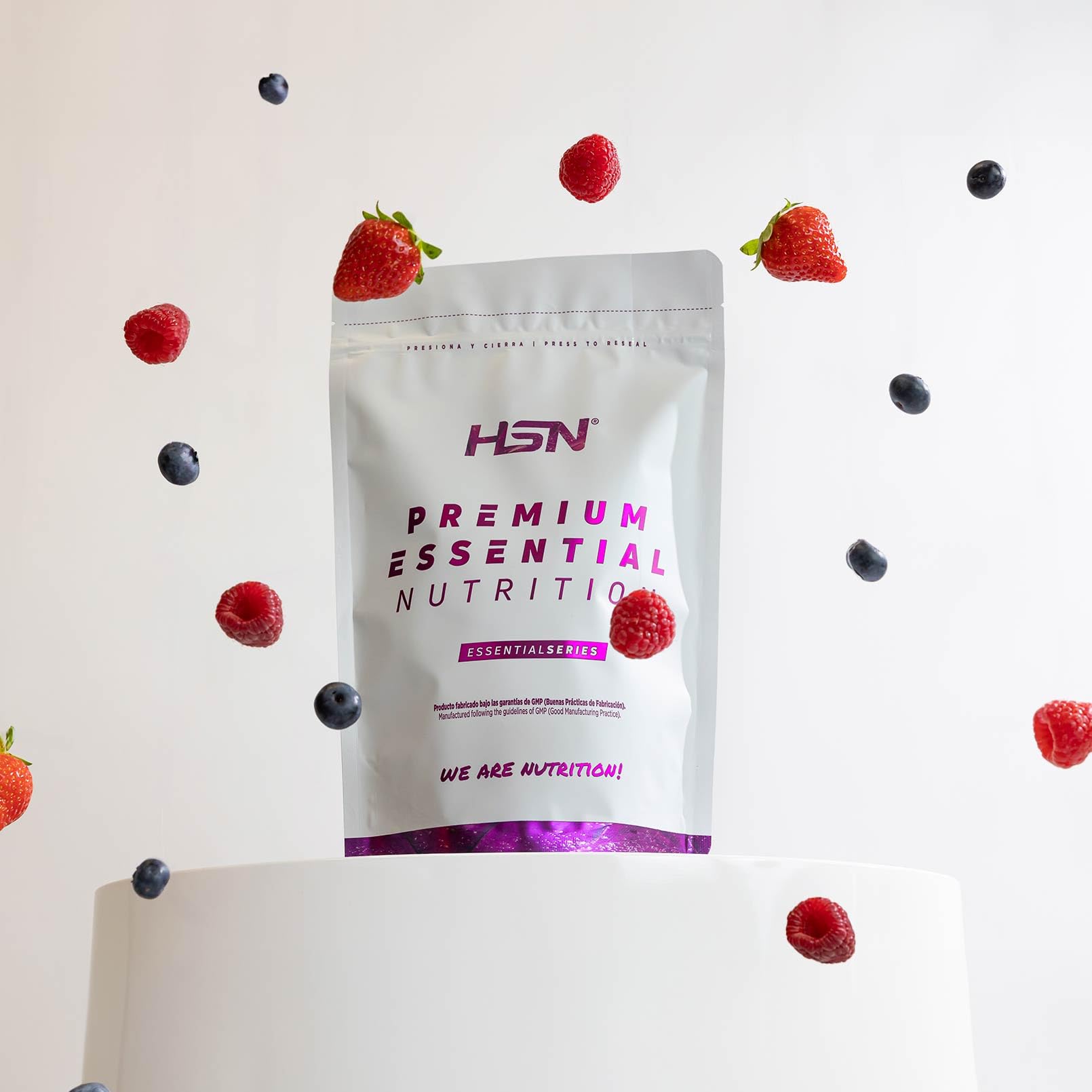 HSN Smoothie Proteico con Colágeno Hidrolizado | Frutos Rojos 500g = 25 Batidos por Envase | Batido de Proteínas y Zumo de Frutas en polvo | Sin Azúcares Añadidos | No-GMO, Sin Gluten ni Soja