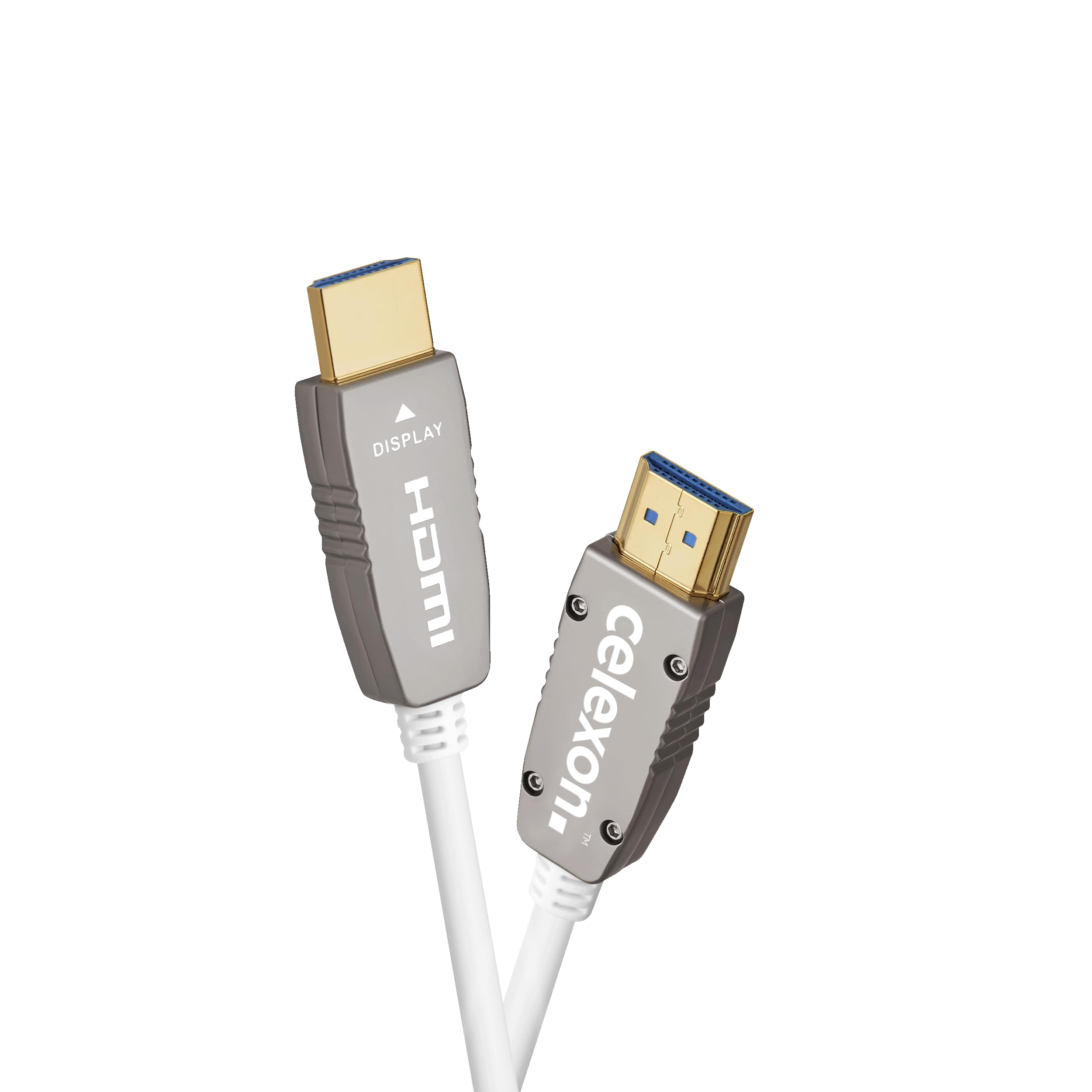 Celexon Cable Activo de Fibra óptica UHD HDMI 2.1 8K de 20 m, Blanco