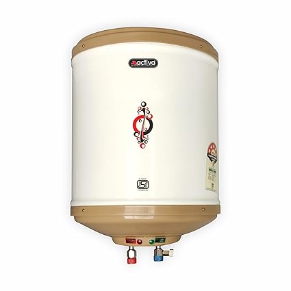 Activa Amazon 10 Liter Water Heater Geyser, ISI Copper Element 3 KVA (0.8mm), Instant Heat Water, Anti Rust Coated Tank, ABS Body, BEE 5 Start Rating, Energy Efficient, 5 Year Warranty - IVORY