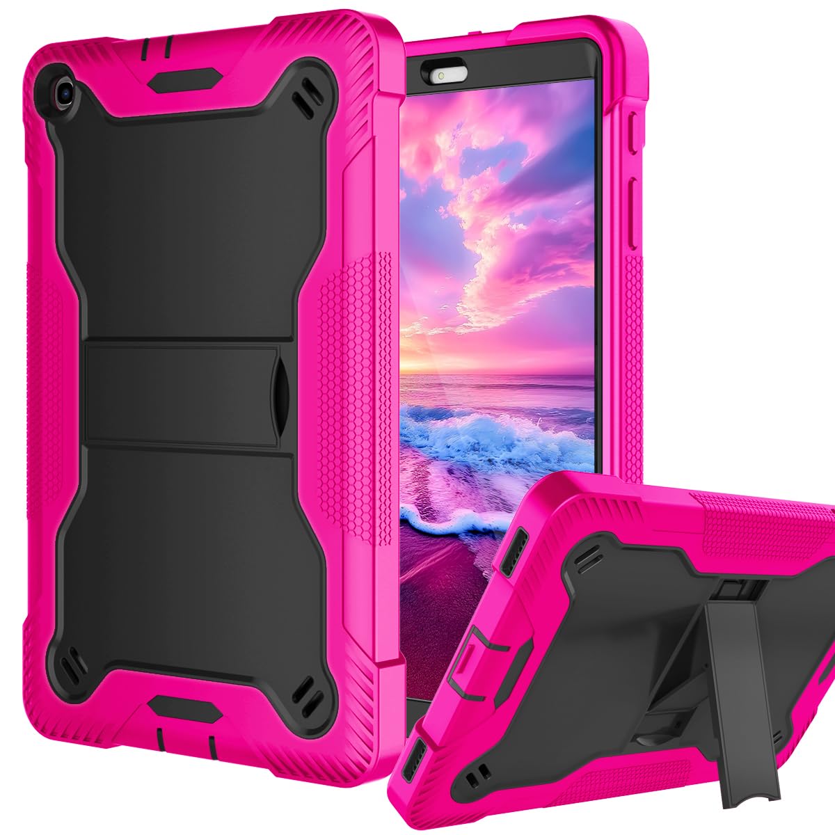 Fingic for Samsung Galaxy Tab A 10.1 2019 Case(SM-T510/T515/T517) Heavy Duty High-Impact Hybrid Shockproof Slim Soft Silicone Rugged Hard PC Bumper
