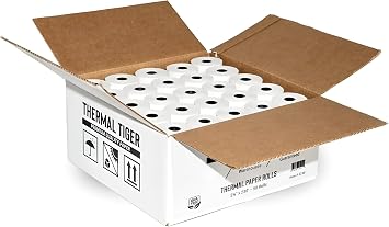 Thermal Tiger UNV35763 Single-Ply Thermal Paper Rolls, 3 1/8" x 230 ft, White Case of 50