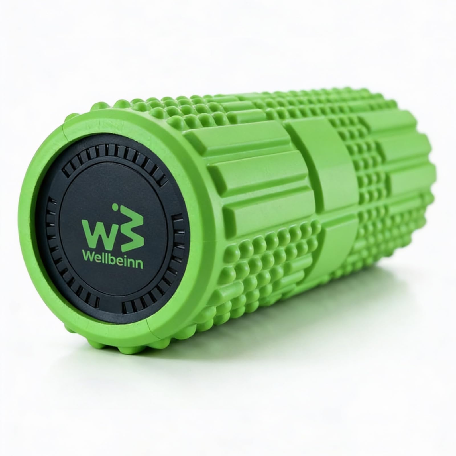 WELLBEINN Rollinn con vibrazione regolabile | Rullo di massaggio muscolare | Rilascio miofasciale tessuto profondo | recupero fitness, yoga e palestra | schiena, gambe e glutei