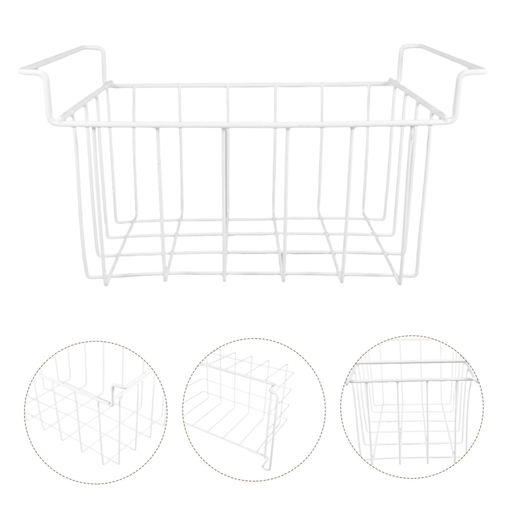 Ciieeo Cesta Deslizante para Congelador Multiusos 40x22x20 Cm Alambre Resistente Colgante para Almacenamiento Organizado y Fácil Limpieza Adaptable Hogar Cocina