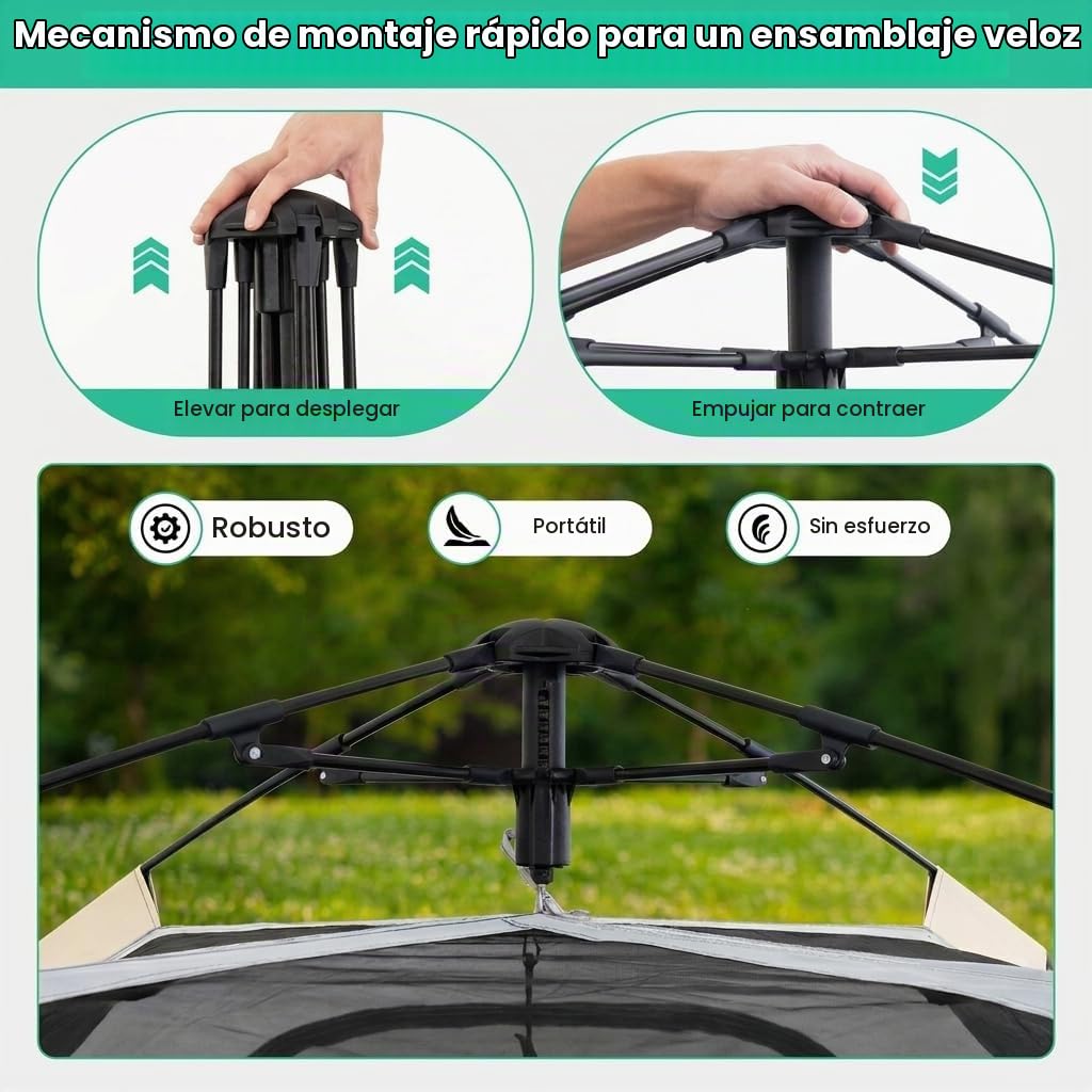 GOPLUS Tienda de Campaña Pop-up para 2-4 Personas, Tent Instantánea para Playa, Impermeable 2000 mm, Tela Oxford y Varilla de Fibra de Vidrio, Protección 50+ para Camping Pesca, 235 x 235x170 cm
