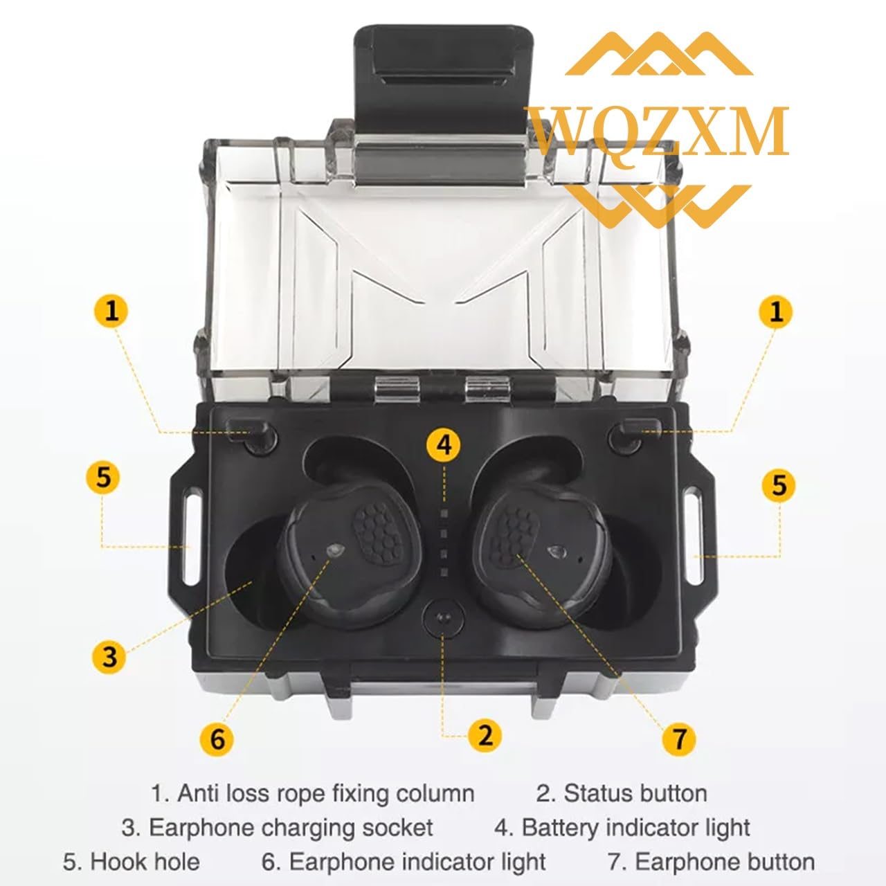 2024 Nuovi Auricolari Bluetooth per La Caccia All'aperto E Il Tiro A Segno Auricolare Tattico Protezione Elettronica dell'Udito NRR26db